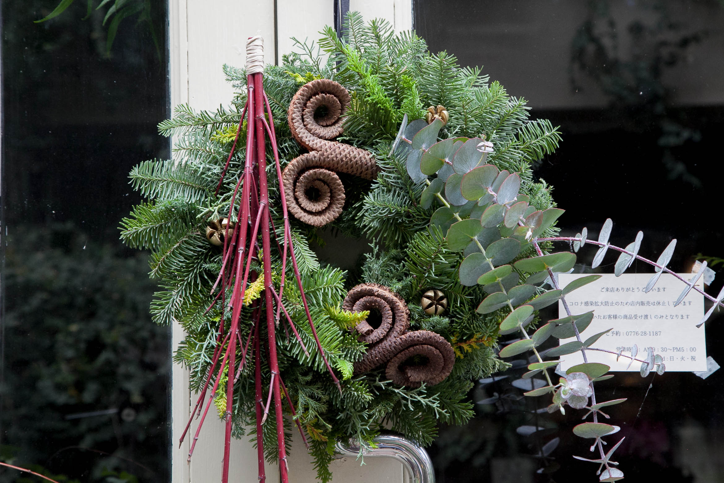 クリスマスリースの画像