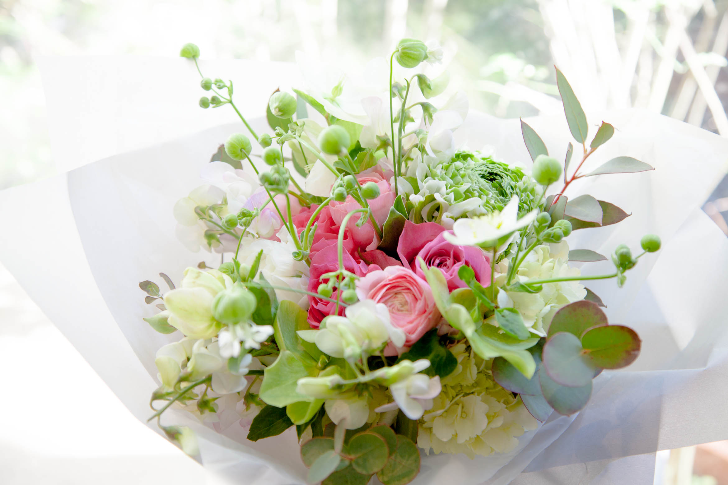 お誕生日の花束の画像
